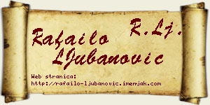 Rafailo LJubanović vizit kartica